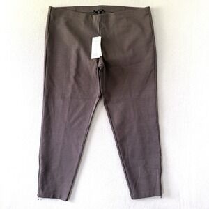 Eileen Fisher Pants Womens XL Slim Ankle Heavyweight Rayon Knit Cobblestone NWT